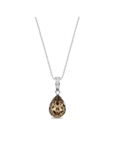 Classy Pear Necklace Greige