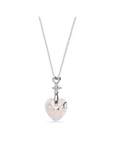 Petite Heart Necklace Rose Patina