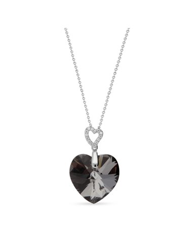 Tender Heart Necklace Silver Night