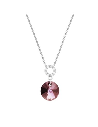 Xilion Disc Necklace Antique Pink