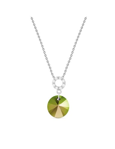 Xilion Disc Necklace Iridescent Green