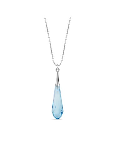 Fancy Drop Necklace Aquamarine