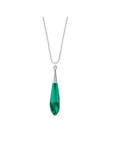 Fancy Drop Necklace Emerald
