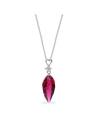 Collier Twisted Drop Ruby