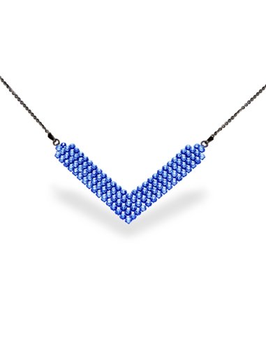 Classy V-shaped Necklace Sapphire