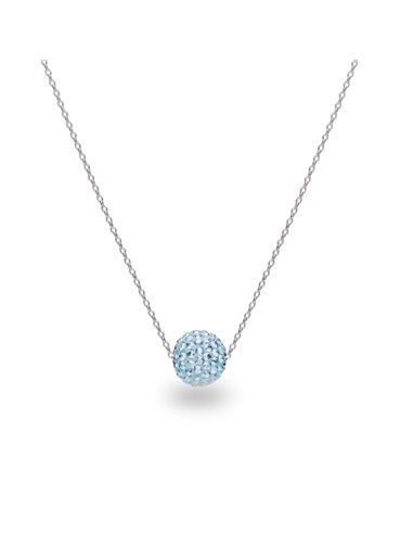 Paveball Necklace Aquamarine