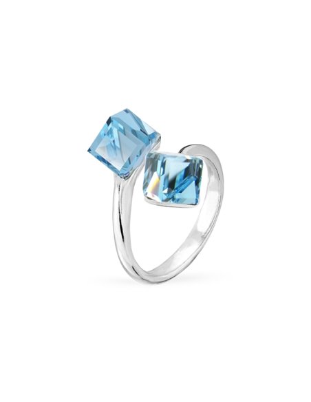 Bague Cube Aquamarine