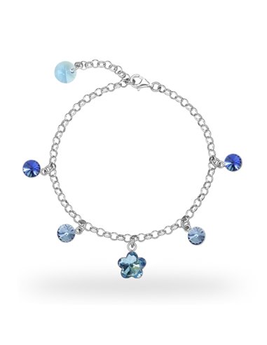 Flower Bracelet Aquamarine