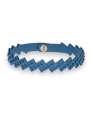 Chevron Tennis Bracelet Blue
