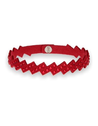 Chevron Tennis Bracelet Red