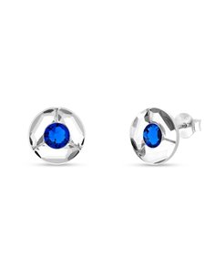Circle Studs Capri Blue