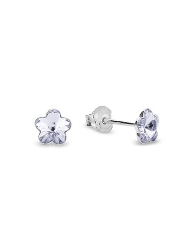 Small Flower Studs Crystal