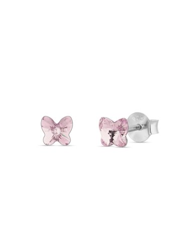 Small Butterfly Studs Light Rose