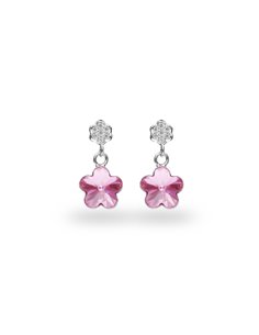 Boucles d'Oreilles Clematis Light Rose