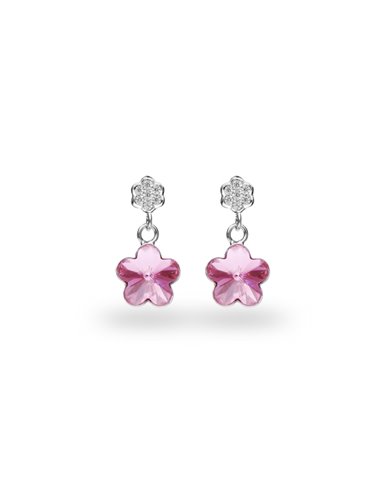 Boucles d'Oreilles Clematis Light Rose