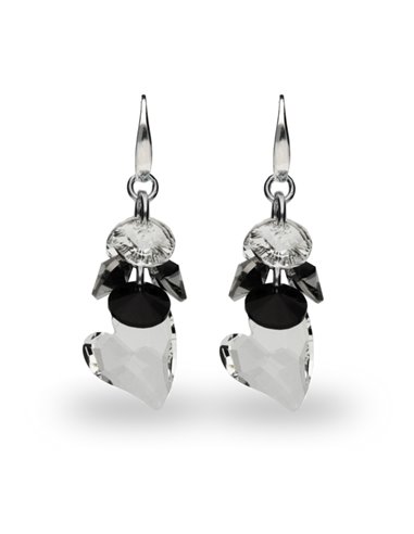 Boucles d'Oreilles Frou Frou Heart Crystal