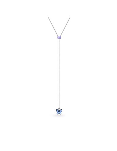 Butterfly Necklace Denim Blue