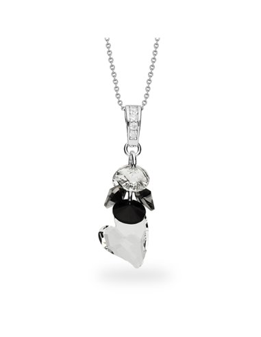Frou Frou Heart Necklace Crystal
