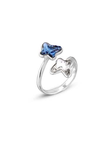 Butterfly Ring Denim Blue
