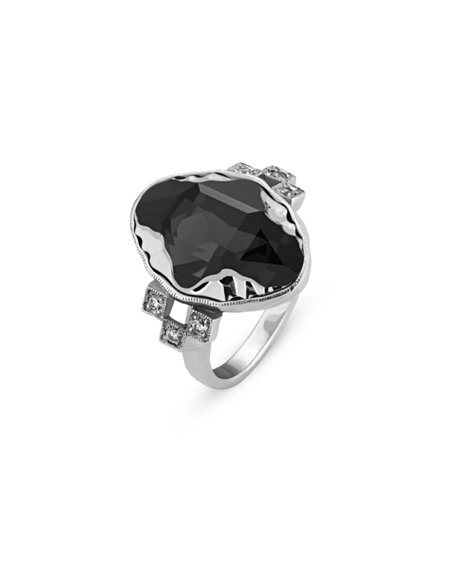 Delia Ring Graphite Light Chrome