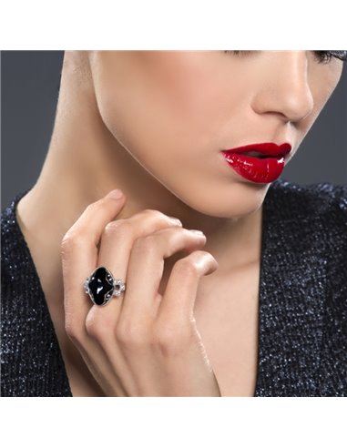 Bague Delia Graphite Light Chrome