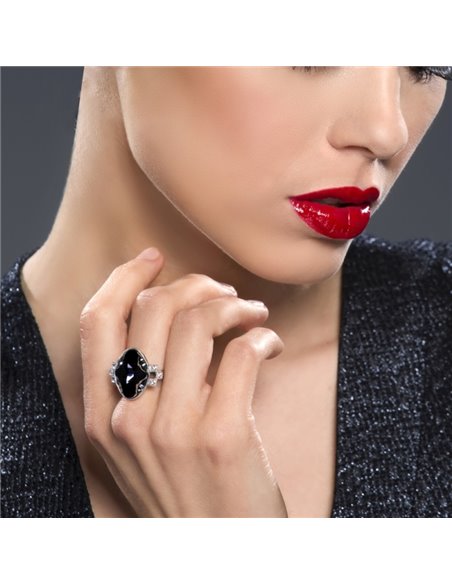 Bague Delia Graphite Light Chrome