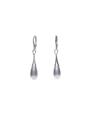 Pearl Drop Earrings Lavender