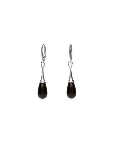Boucles d'Oreilles Pearl Drop Mystic Black