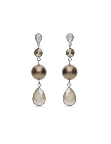 Primadonna Earrings Bronze Pearl