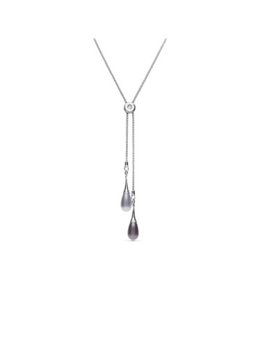 Collier Pearl Drop Grand Lavender