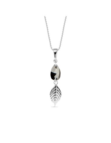 Leaf Necklace Light Chrome