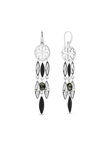 Roseta Earrings Black Diamond