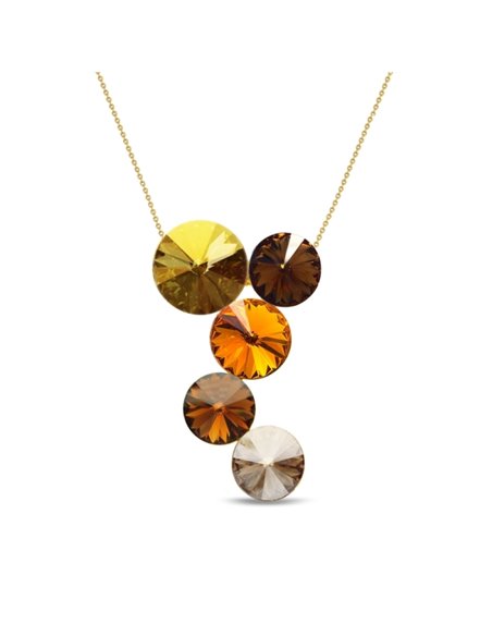 Lollipop Gold Necklace Topaz