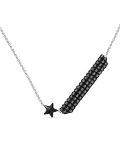 Collier Comet Jet Hematite