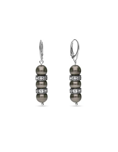 Boucles d'Oreilles Glam Pearl Brown