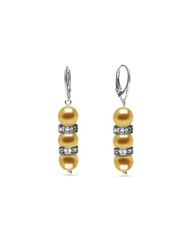 Boucles d'Oreilles Glam Pearl Gold
