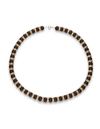Collier Glam Pearl Burgundy