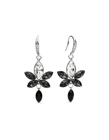 Lotus Earrings Silver Night