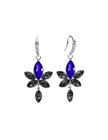 Lotus Earrings Majestic Blue
