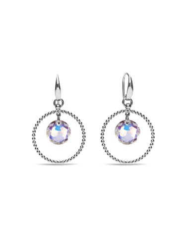Halo Earrings Aurora Borealis