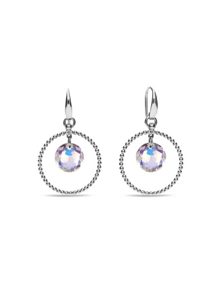 Halo Earrings Aurora Borealis
