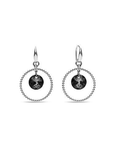 Boucles d'Oreilles Halo Silver Night
