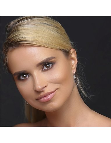 Halo Earrings Silver Night