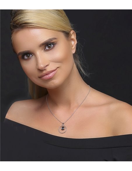 Halo Necklace Silver Night