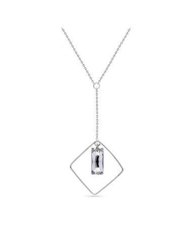 Nixa Square Necklace Crystal