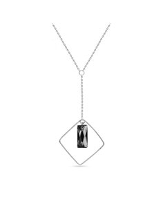Nixa Square Necklace Silver Night