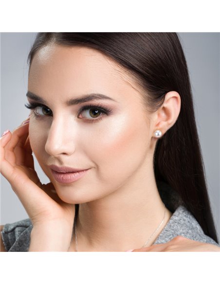 Boucles d'Oreilles Classic Pearl White