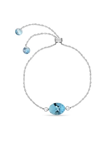 Bracelet Oval Uno Aquamarine