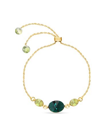 Oval Tre Gold Bracelet Emerald