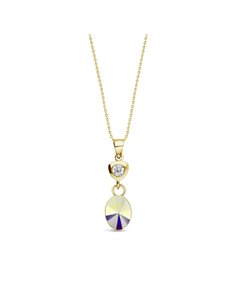 Collier Ovalan Gold Aurora Borealis